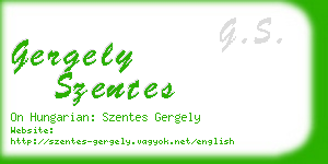 gergely szentes business card